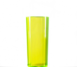 Econ Reusable Polystyrene HiBall Tumblers Neon Yellow CE 10oz / 284ml