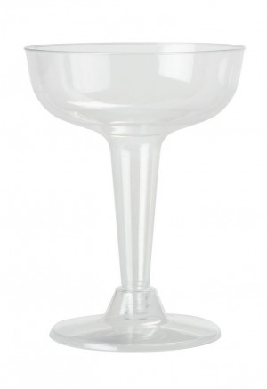 Disposable Plastic Margarita Glasses 2 Piece 5oz / 150ml 