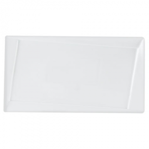 Porcelite White Twist Rectangular Platter 11.25 x 6.5inch / 29cm x 16cm 