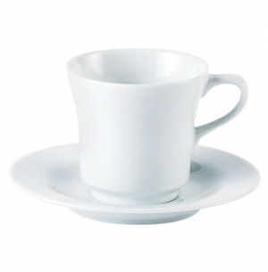 Porcelite White Tall Tea Cups 7oz / 20cl