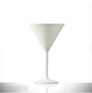 Elite Premium Polycarbonate Martini Glasses White 7oz / 200ml 