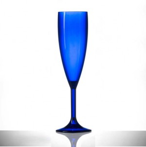 Elite Premium Polycarbonate Champagne Flutes Royal Blue 6.6oz / 190ml