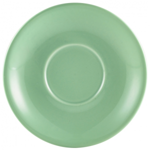  Genware Porcelain Green Saucer 5.25inch / 13.5cm