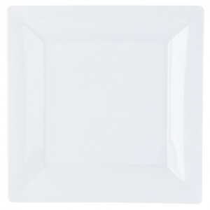 Porcelite White Deep Square Plates 8.25inch / 21cm  