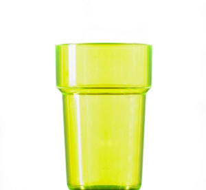 Econ Neon Yellow Rigid Reusable Pint Glasses CE 20oz / 568ml