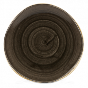 Churchill Stonecast Patina Iron Black Organic Round Plate 26.4cm