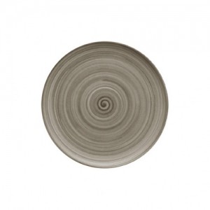 Bauscher Modern Rustic Ceramica Wood Flat Coupe Plate 26cm 