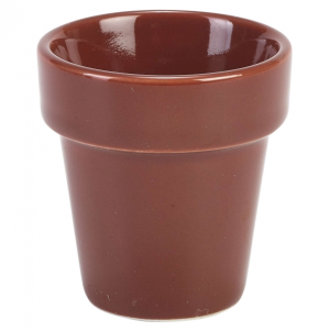 Genware Porcelain Terracotta Plant Pot 2.1 x 2.25inch / 5.5 x 5.8cm