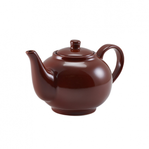 Genware Porcelain Brown Teapot 15.75oz / 45cl