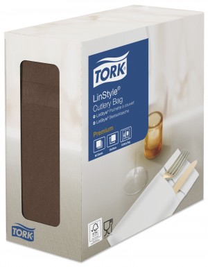 Tork Linstyle Cocoa Cutlery Pocket Napkin
