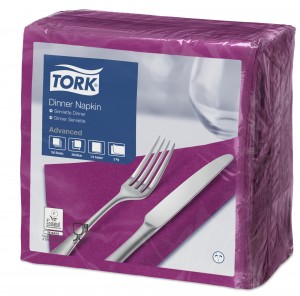 Tork Purple Dinner Napkins 39cm 2ply