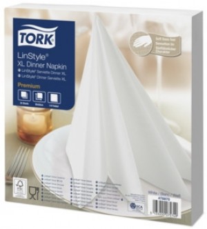 Tork Linstyle XL Dinner Napkin 4 Fold 48cm White
