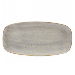 Churchill Stonecast Peppercorn Grey Chefs' Oblong Plate 29.8 x 15.3cm