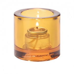 Amber Round Votive Candle Holders