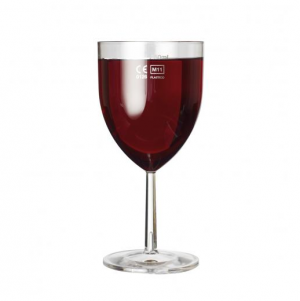 Plastico Clarity Polystyrene Wine Glasses LCE at 250ml