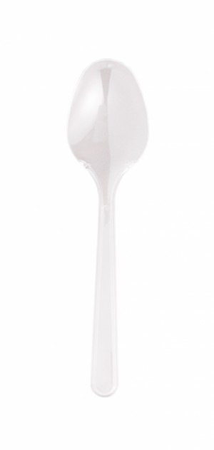 Polystyrene Heavy Duty Plastic Disposable Dessert Spoons Clear
