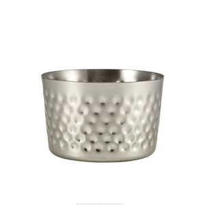 Genware Stainless Steel Hammered Mini Serving Cup 8 x 5cm