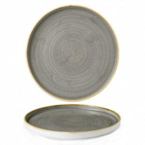 Churchill Stonecast Peppercorn Grey Chefs Walled Plate 21cm