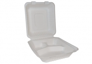 Bagasse Lunch Box 8x8inch 