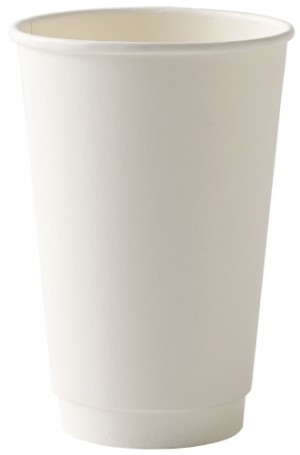 White Disposable Double Wall Cup 16oz / 453ml