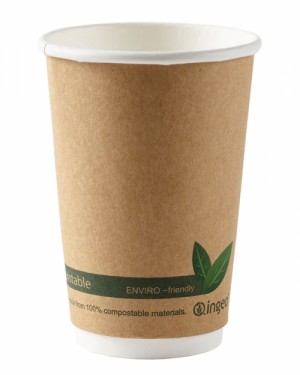 Compostable Kraft Double Wall Paper Cups 16oz / 453ml