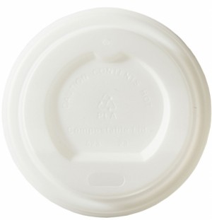 Compostable Domed Sip Lids To Fit 4oz Paper Cups 