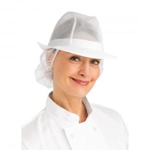 Trilby Hat with Snood White