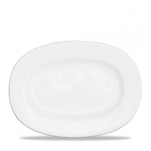 Churchill Alchemy White Rimmed Oval Dish 28cm
