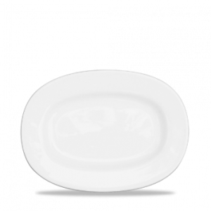 Churchill Alchemy White Rimmed Oval Dish 20.3cm