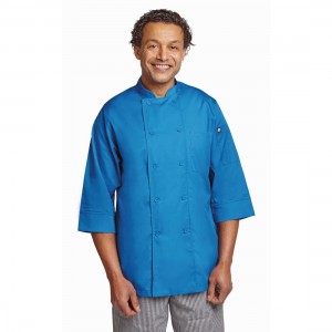 Colour by Chef Works Unisex Chefs Jacket Blue