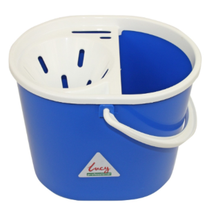 Lucy Oval Mop Bucket & Sieve Blue