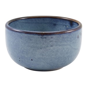Terra Porcelain Aqua Blue Round Bowl 12.5 x 6.5cm