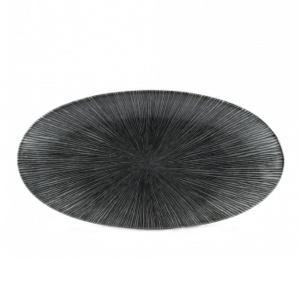Churchill Studio Prints Agano Black Chefs' Oval Plate 29.9 x 15cm 