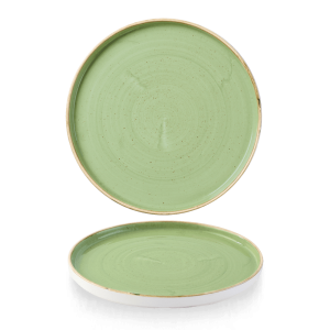 Churchill Stonecast Sage Green Walled Plate 10.25inch / 26cm