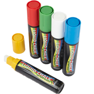 Chisel Tip Liquid Chalk Pens Mixed Colours 15mm 