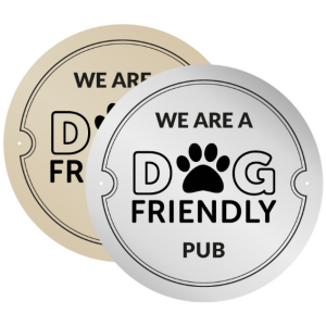We are a Dog Friendly Pub Sign 
