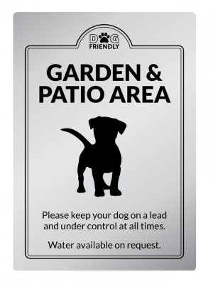 Dog Friendly Garden & Patio Area Exterior Sign