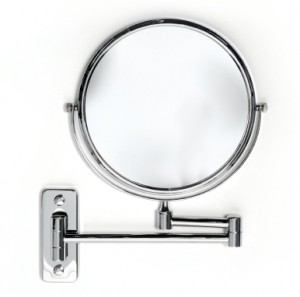 Wall Mounted Double Arm Double Sided Mirror 30cm 