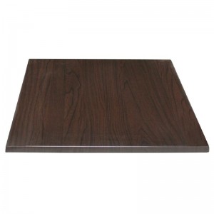 Bolero Square Pre-drilled Table Top Dark Brown 600mm 