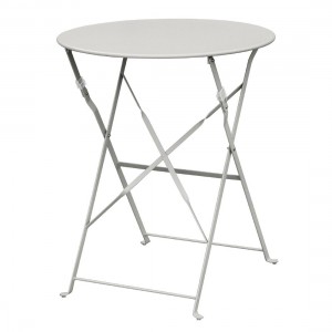 Bolero Grey Round Pavement Style Steel Table