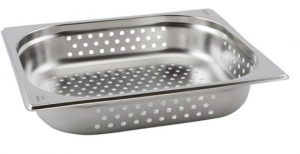 Stainlesss Steel Perforated Gastronorm Pan 1/2 - 65mm Deep 
