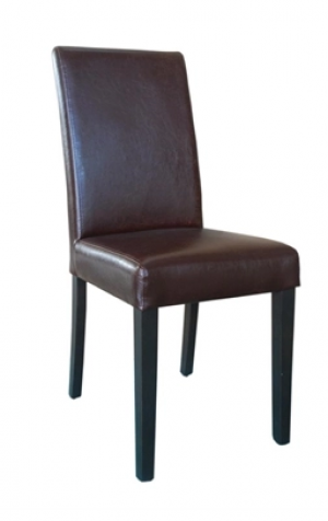 Bolero Faux Leather Dining Chair Antique Brown