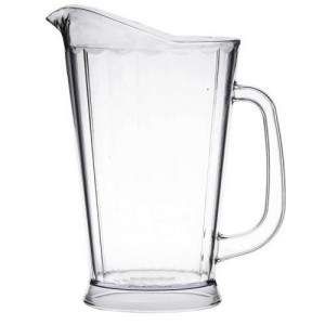 This Conical Jug is the traditional pitcher shape with large handle and easy pour lip with the added feature of a tight lip to prevent ice falling into your drinks. 