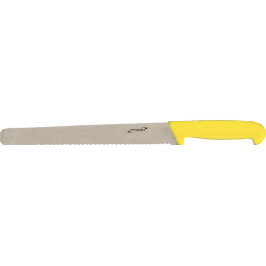 Genware Colour Coded Serrated Slicing Knife Yellow 