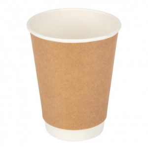Kraft Disposable Double Wall Hot Drink Cup 8oz 