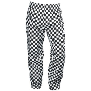 Genware Black & White Large Check Baggies Trousers