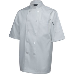 Genware Short Sleeve Chefs Jacket White
