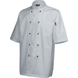Genware Short Sleeve Superior Chefs Jacket White