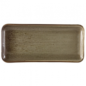 Terra Porcelain Smoke Grey Narrow Rectangular Platter 27 x 12.5cm 