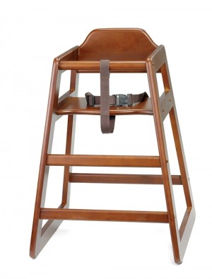 Wooden High Chair Walnut